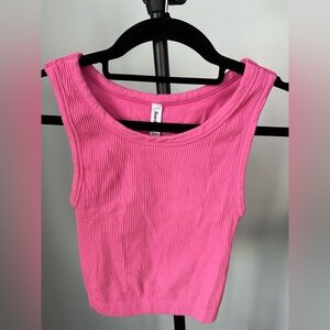 Sun-deh Women’s Size XS Pink Ribbed Tank Crop Top